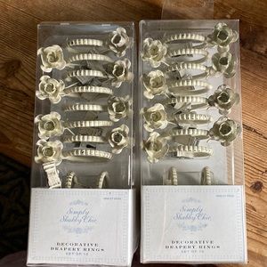 2 sets of NIB Rachel Ashwell Simply Shabby Chic Decorative Drapery Rings